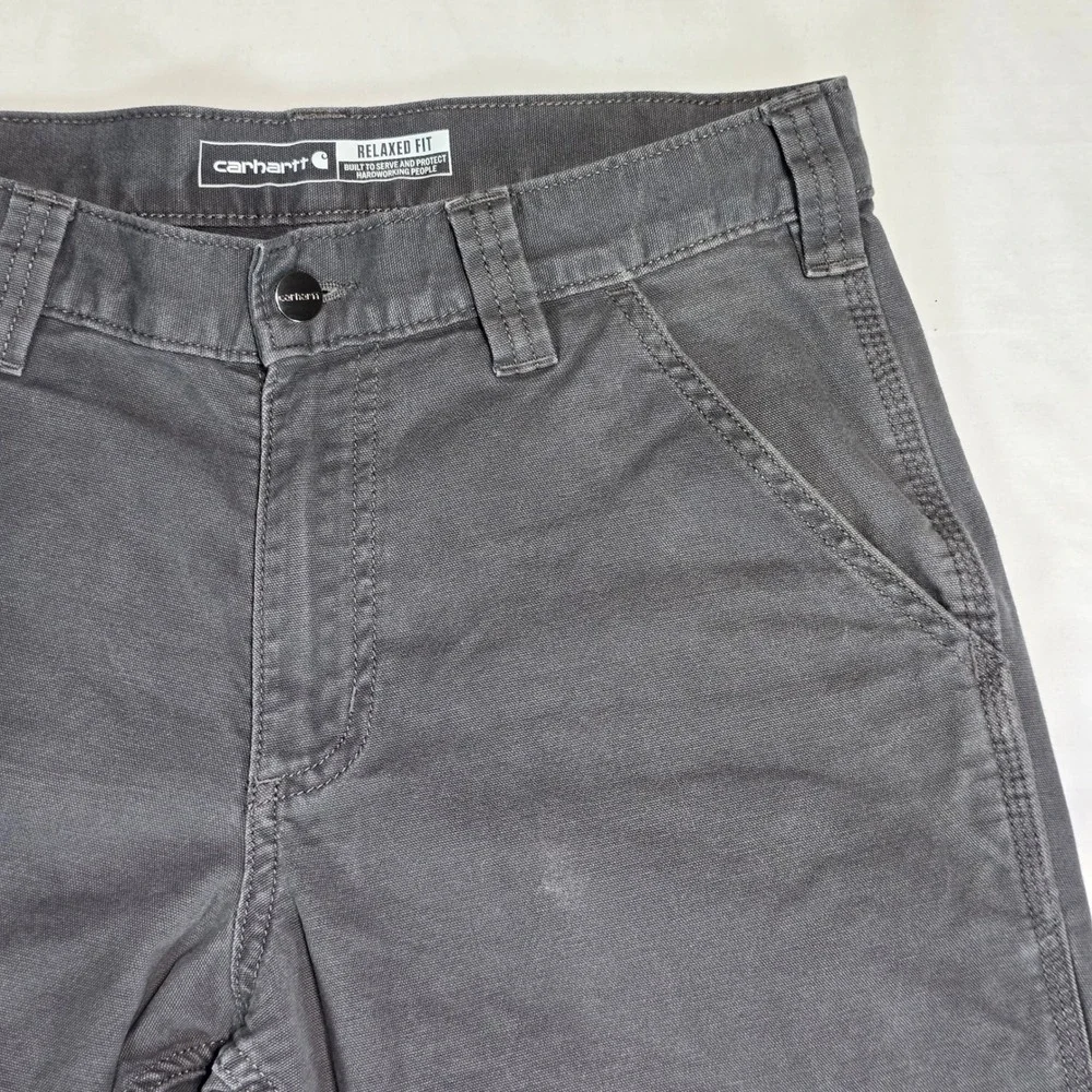 Carhartt Rugged Flex Relaxed Fit Canvas Work Pants Gray 31x30 102291 Shadow